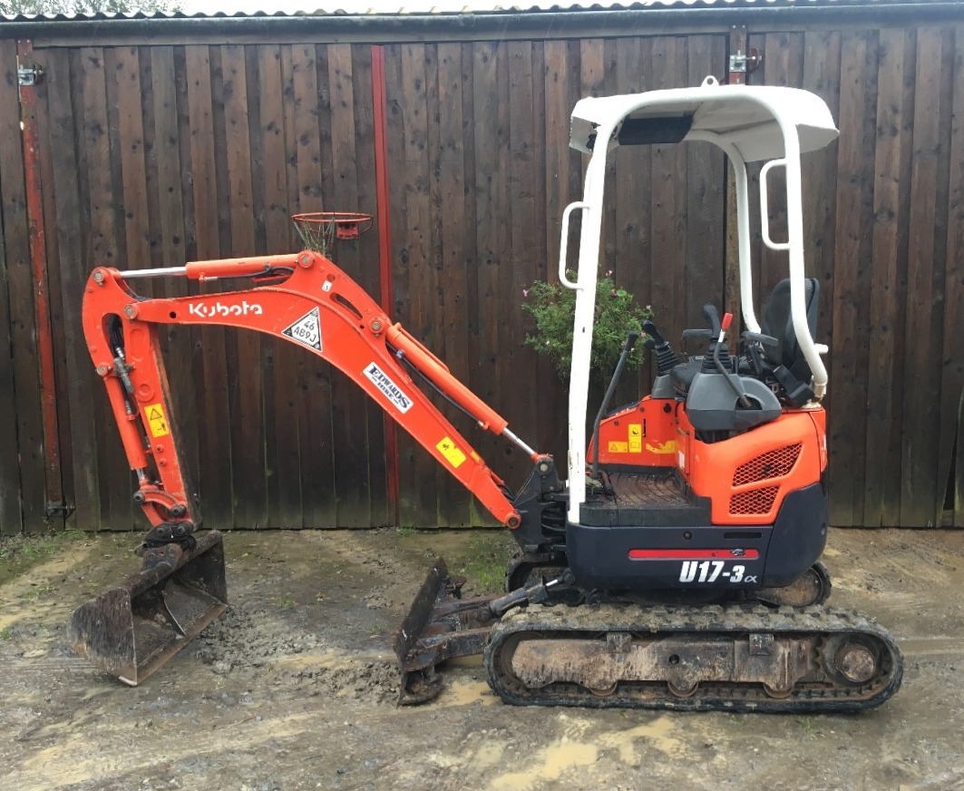 thumbnail image 2 of Kubota U17-3a Mini Digger Decal Set – Replacement Graphics Kit 2 of 4